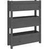 Image de vidaXL - Plantenbak - 77x25x104,5 - cm - massief - grenenhout - grijs