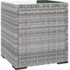 Image de vidaXL - Bijzettafel - 40x37x40,5 - cm - poly - rattan - en - gehard - glas - grijs