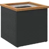 Image de vidaXL - Plantenbak - 40x40x40 - cm - poly - rattan - zwart