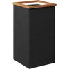 Image de vidaXL - Plantenbak - 40x40x80 - cm - poly - rattan - zwart