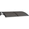 Image de vidaXL - Deurluifel - 150x100 - cm - polycarbonaat - zwart