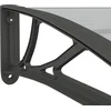 Image de vidaXL - Deurluifel - 100x75 - cm - polycarbonaat - zwart - en - transparant