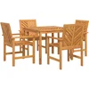 Image de vidaXL - Tuin - Eettafel - Set - 5 - st - Bruin - 90 - x - 90 - x - 74 - cm