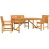 Image de vidaXL - Tuin - Eettafel - Set - 4 - st - Bruin - Massief - Acacia - Hout