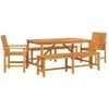 Image de vidaXL - Tuin - Eettafel - Set - 5 - st - Bruin - 150 - x - 90 - x - 74 - cm