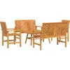 Image de vidaXL - Tuin - loungeset - 5 - pcs - Bruin - Massief - Acacia - Hout