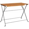 Image de vidaXL - Bistrotafel - inklapbaar - 100x54x71 - cm - massief - acaciahout - en - staal