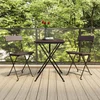 Image de vidaXL - Bistrostoelen - 2 - st - inklapbaar - poly - rattan - en - staal - bruin