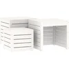 Image de vidaXL - 3-delige - Tuinboxset - massief - grenenhout - wit