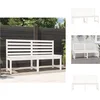 Image de vidaXL - Tuinbank - 157,5 - cm - massief - grenenhout - wit