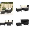 Image de vidaXL - 3-delige - Loungeset - met - kussens - poly - rattan - zwart