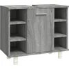 Image de vidaXL - Badkamerkast - 60x32x53,5 - cm - bewerkt - hout - grijs - sonoma - eikenkleur