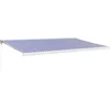 Image de vidaXL - Luifel - uittrekbaar - 5x3 - m - stof - en - aluminium - blauw - en - wit