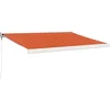 Image de vidaXL - Luifel - uittrekbaar - 3x2,5 - m - stof - en - aluminium - oranje - en - bruin