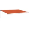 Image de vidaXL - Luifel - uittrekbaar - 4x3 - m - stof - en - aluminium - oranje - en - bruin