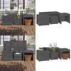 Image de vidaXL - 4-delige - Tuinboxset - massief - grenenhout - grijs