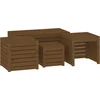 Image de vidaXL - 4-delige - Tuinboxset - massief - grenenhout - honingbruin