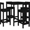 Image de vidaXL - 5-delige - Barset - massief - grenenhout - zwart
