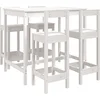 Image de vidaXL - 5-delige - Barset - massief - grenenhout - wit