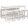 Image de vidaXL - 9-delige - Tuinbarset - massief - grenenhout - wit