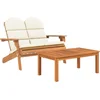 Image de vidaXL - 2-delige - Loungeset - Adirondack - massief - acaciahout