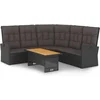 Image de vidaXL - 2-delige - Loungeset - met - kussens - poly - rattan - zwart