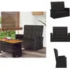 Image de vidaXL - Tuinbank - verstelbaar - met - kussens - 118 - cm - poly - rattan - zwart