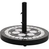 Image de vidaXL - Parasolvoet - rond - 12 - kg - zwart - en - wit