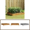 Image de vidaXL - Plantenbak - verhoogd - 100x100x33,5 - cm - cortenstaal