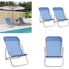 Image de vidaXL - Strandstoelen - 2 - st - textileen - en - gepoedercoat - staal - blauw