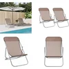 Image de vidaXL - Strandstoelen - 2 - st - textileen - en - gepoedercoat - staal - bruin
