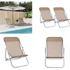 Image de vidaXL - Strandstoelen - 2 - st - textileen - en - gepoedercoat - staal - taupe