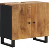 Image de vidaXL - Wastafelkast - 62x33x58 - cm - massief - mangohout - en - bewerkt - hout