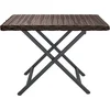 Image de vidaXL - Tafel - inklapbaar - 45x35x32 - cm - poly - rattan - bruin