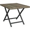 Image de vidaXL - Tafel - inklapbaar - 45x35x32 - cm - poly - rattan - grijs