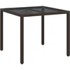 Image de vidaXL - Tuin - Tafel - Bruin - 90 - x - 90 - x - 75 - cm - poly - rattan