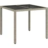 Image de vidaXL - Tuin - Tafel - Grijs - 90 - x - 90 - x - 75 - cm - poly - rattan