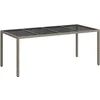 Image de vidaXL - Tuin - Tafel - Grijs - poly - rattan