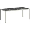 Image de vidaXL - Tuin - Tafel - Wit - poly - rattan