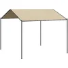 Image de vidaXL - Tuinpaviljoen - 4x4 - m - staal - en - stof - beige