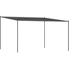 Image de vidaXL - Prieel - 4x4 - m - 180 - g/m² - stof - en - staal - antracietkleurig