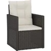 Image de vidaXL - Tuinstoel - met - kussens - poly - rattan - zwart
