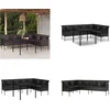 Image de vidaXL - 2-delige - Tuinset - met - kussens - poly - rattan - zwart