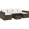 Image de vidaXL - 2-delige - Loungeset - met - kussens - poly - rattan - bruin