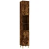 Image de vidaXL - Badkamerkast - 30x30x190 - cm - bewerkt - hout - gerookt - eikenkleurig