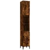 Image de vidaXL - Badkamerkast - 30x30x190 - cm - bewerkt - hout - gerookt - eikenkleurig