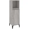 Image de vidaXL - Badkamerkast - 30x30x100 - cm - bewerkt - hout - grijs - sonoma - eikenkleur