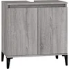 Image de vidaXL - Wastafelkast - 58x33x60 - cm - bewerkt - hout - grijs - sonoma - eikenkleurig