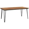 Image de vidaXL - Tuintafel - met - haarspeldpoten - 180x90x75 - cm - massief - acaciahout