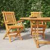 Image de vidaXL - Tuinstoelen - 2 - st - inklapbaar - 56x63x90 - cm - massief - teakhout